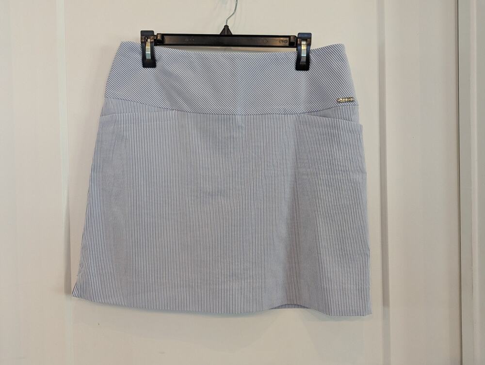 S.C. & CO. Women Tummy Control Skort SIZE L Golf Tennis Skirt Shorts Striped